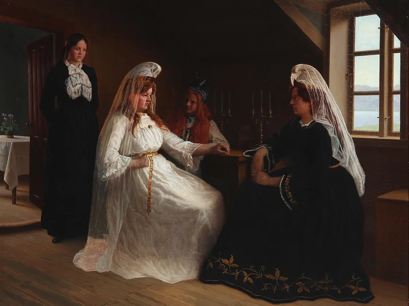 1870-Aage Exner - L'attesa della sposa